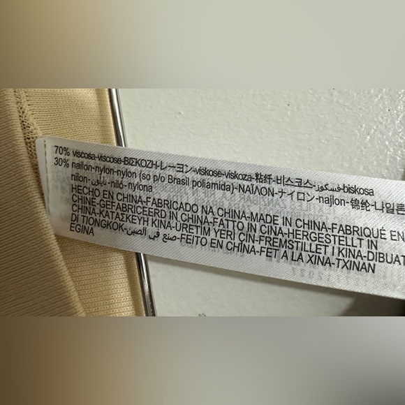 380 ZARA | NWT Cream Beige Ribbed Knit Split Hem Pants (Size S) - Picture 8 of 9